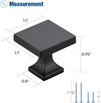 Ravinte Cabinet Knobs Black Square Knobs, Kitchen Drawer Knobs, 5 Pack