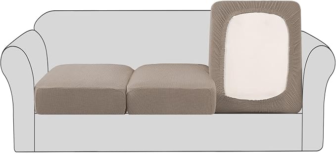 H.VERSAILTEX Super Stretch Couch Cushion Covers Sofa Cushion Slipcovers by HVERSAILTEX