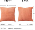 MIULEE Coral Red Decorative Throw Pillow Covers 20x20 Inch - Image 6