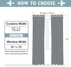 ChrisDowa Room Darkening Curtains 80 Inches Long 2 Panels Set - Image 5