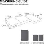 Easy-Going Stretch 3 Pieces Couch Cushion Covers - Image 2
