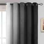 Yakamok Greyish White and Black Ombre Curtains - Image 3