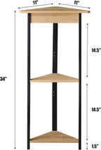 ZGREN 3 Tier High Tall Small Corner Shelf Stand Mini Table Display Storage Shelves for Small Spaces Bathroom, Living Room, Home Office