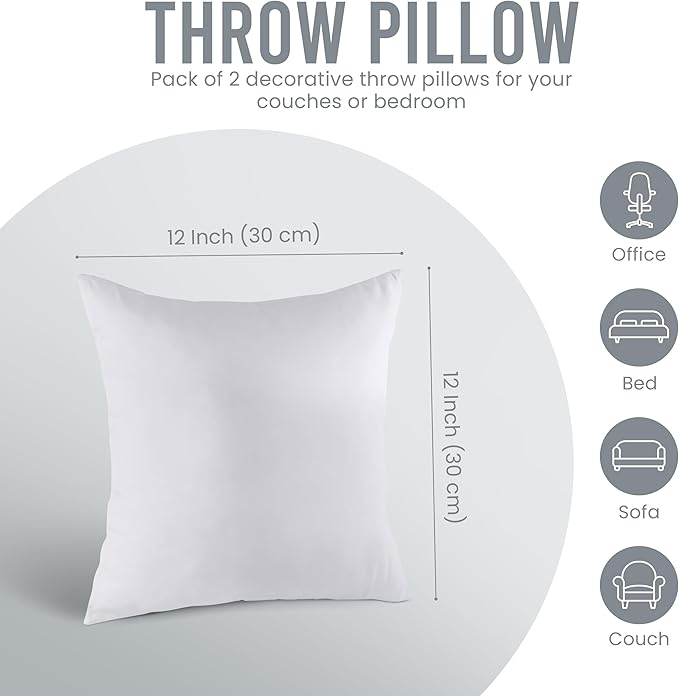 Utopia Bedding 12x12 Pillow Inserts, Sofa & Couch – Soft, Supportive & Fluffy - Image 8