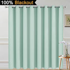 Yakamok Total Blackout Extra Wide Patio Sliding Door Curtains, Grommet Thermal - Image 2