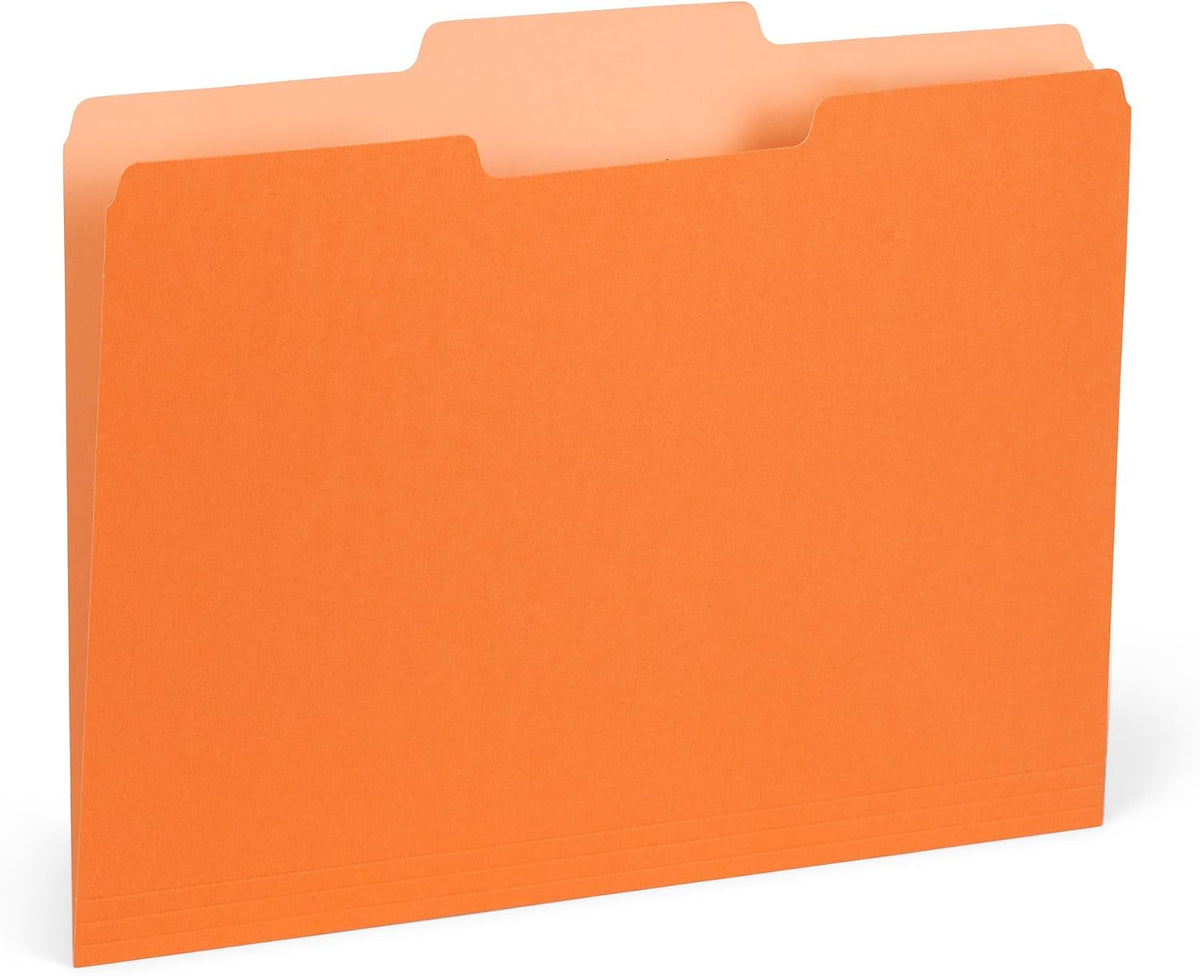 Blue Summit Supplies 100 File Folders, Letter Size, 1/3 Cut, Assorted