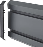 TRINITY 9Pc Heavy Duty Wall Track Storage Kit, 2 PVC 28" Panels, 7 Hooks