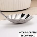 Large Serving Spoon,9" Serveware Spoons Set,Stainless Steel Catering Serving Utensils for Party Buffet Dinner Banquet Cooking Kitchen Basics,Dishwasher Safe(Silver)