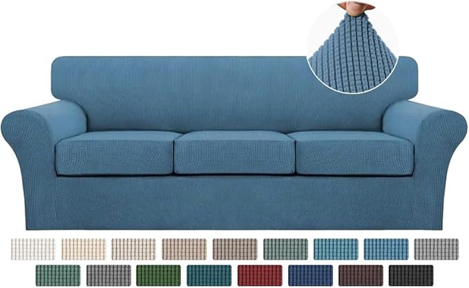 Turquoize 4 Piece Sofa Covers for 3 Cushion Couch Sofa Slipcover by Turquoize