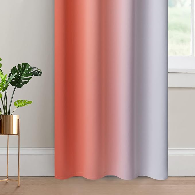 Yakamok Light Blocking Ombre Curtains, Room Darkening Window Drapes - Image 4