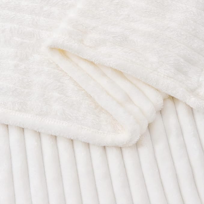 BEDELITE Fleece Blanket King Size – 3D Ribbed Jacquard Soft and Warm Decorative - Image 7