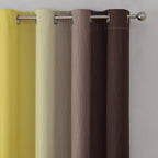 Estelar Textiler Brown and Yellow Blackout Curtains - Image 4
