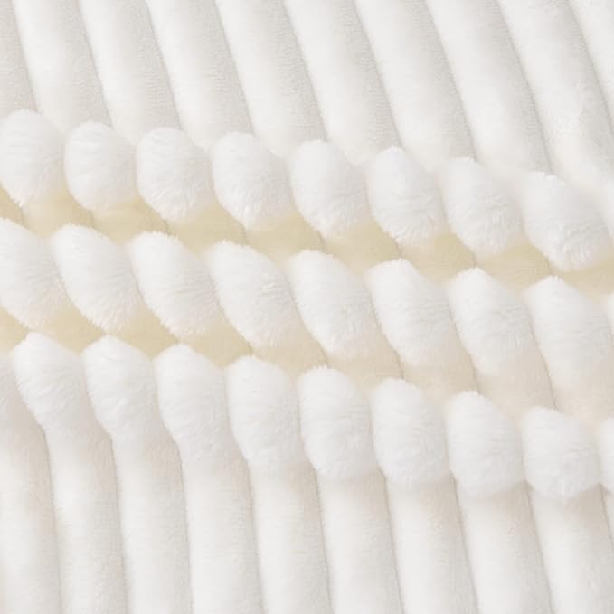 BEDELITE Fleece Blanket Twin Size – 3D Ribbed Jacquard Soft and Warm Decorative - Image 5