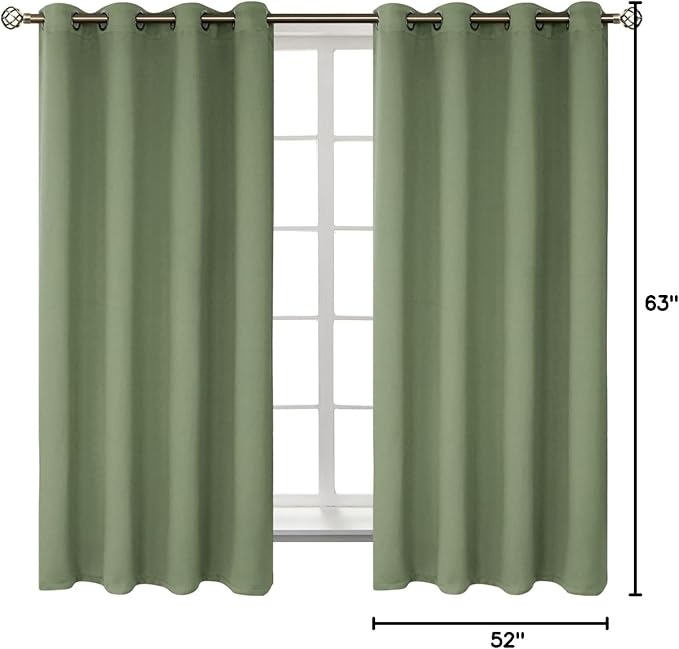BGment Room Darkening Curtains 63 Inches Long - Image 8