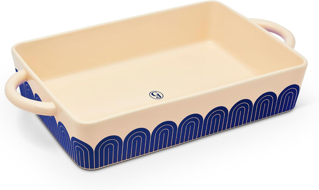 Great Jones 9"x13" Ceramic Casserole Dish, Oven-Safe to 500°F (Striped)