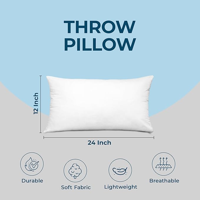Utopia Bedding Throw Pillows – 12 x 24 Inches Down Alternative Pillows - Image 4