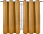 LEMOMO Mustard Yellow Blackout Curtains/38 x 54 Inch/Set of Two Panels Grommet - Image 2