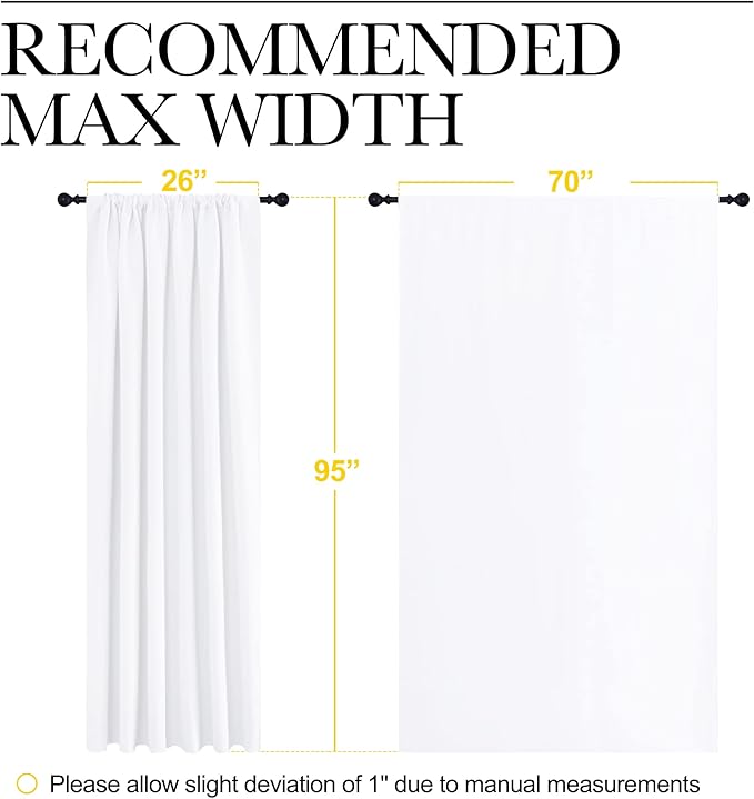 NICETOWN White Bedroom Curtain Panels - Image 7