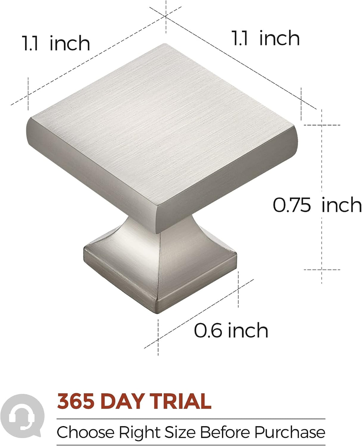 25 Pack Brushed Nickel Cabinet Knobs Kitchen Drawer Pulls Hardware