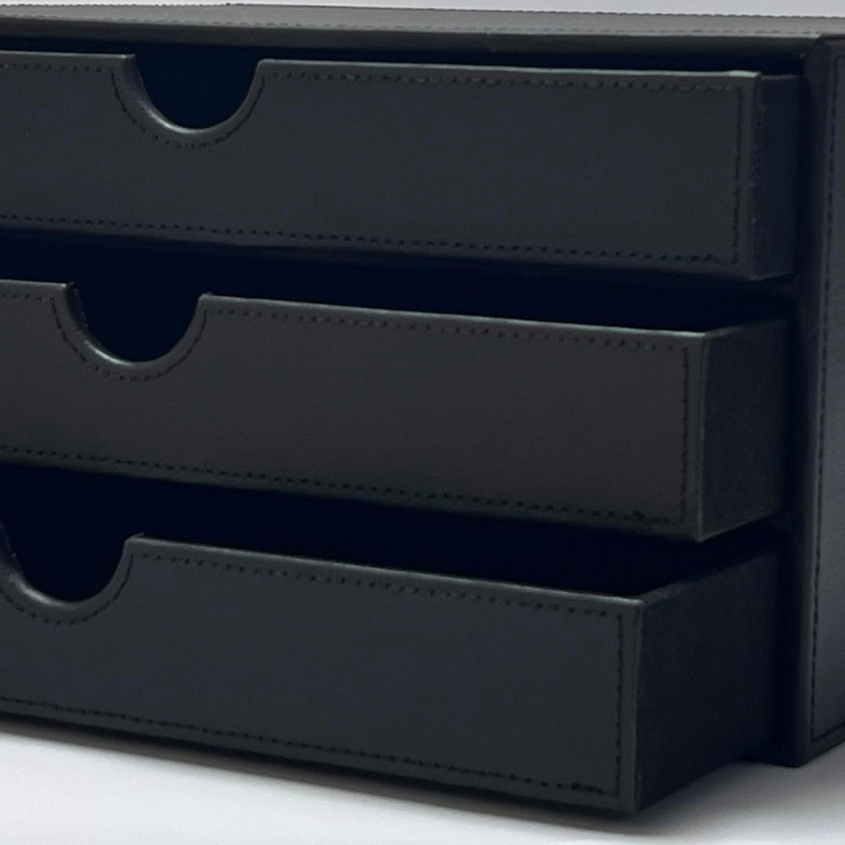 Document Organizer, 3-Drawer File Cabinet Document Storage Box, Office Desktop Filing Organizer, Black