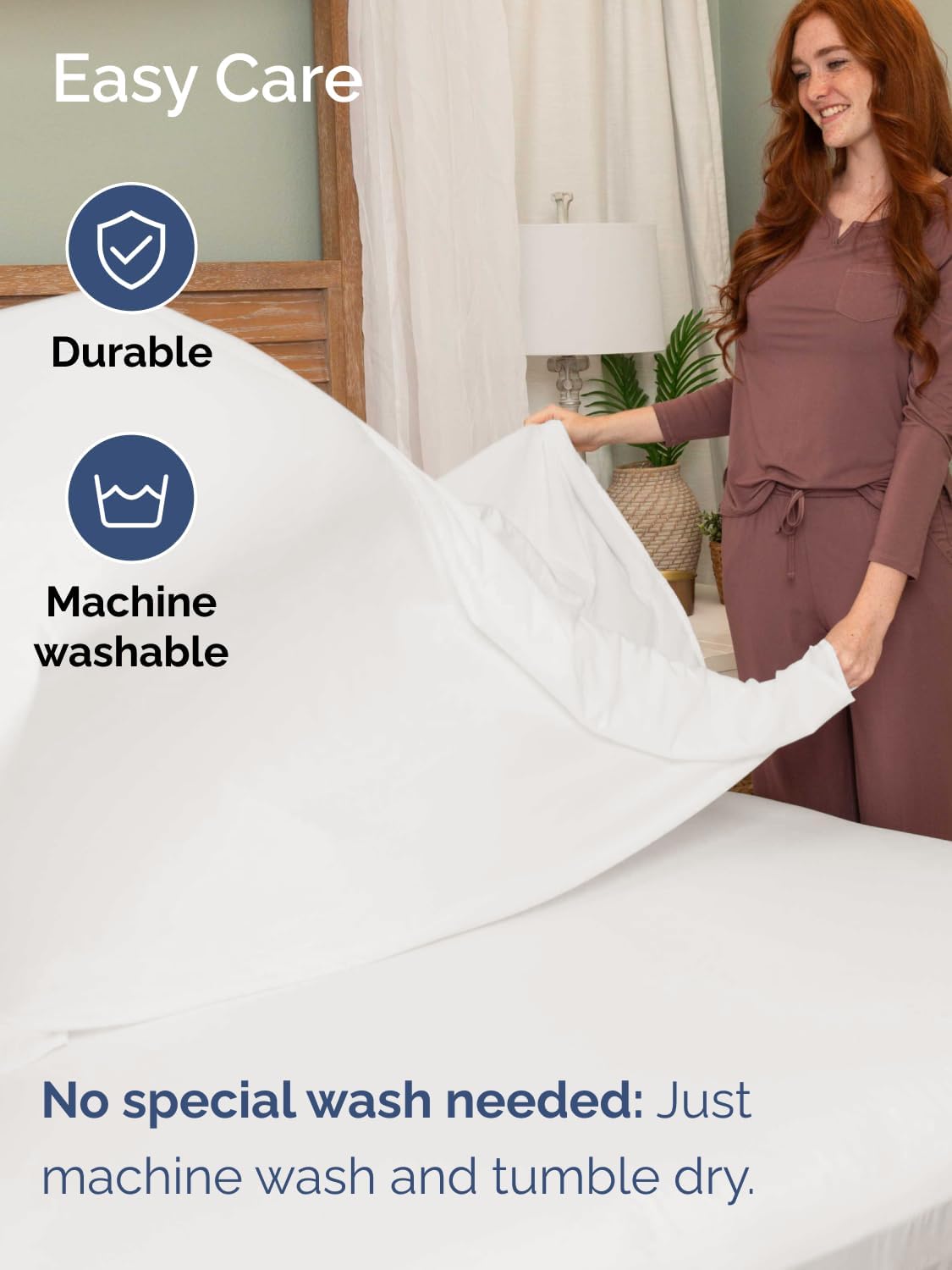 CGK Extra Deep Queen Sheet Set - 6pc Cooling Sheets - Antique White