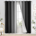 Yakamok 100% Blackout Curtains 72 Inch Length 2 Layers, Light Blocking Thermal by Yakamok