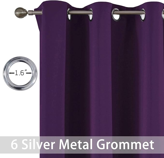 Yakamok Purple Blackout Curtains - Image 2