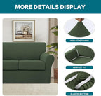 Turquoize 4 Piece Sofa Covers for 3 Cushion Couch Sofa Slipcover Soft Couch - Image 4