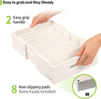 Expandable Bamboo Kitchen Cabinet Organizer for Food Container Lids Holder