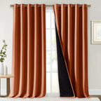NICETOWN Burnt Orange 100% Blackout Curtains by NICETOWN