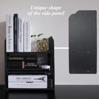 YGYQZ Adjustable Desktop Shelf Organizer, 3-Tier Desk Shelf, Black