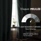 MIULEE Blackout Room Darkening Curtains Thermal Insulated Drapes Solid Window - Image 2