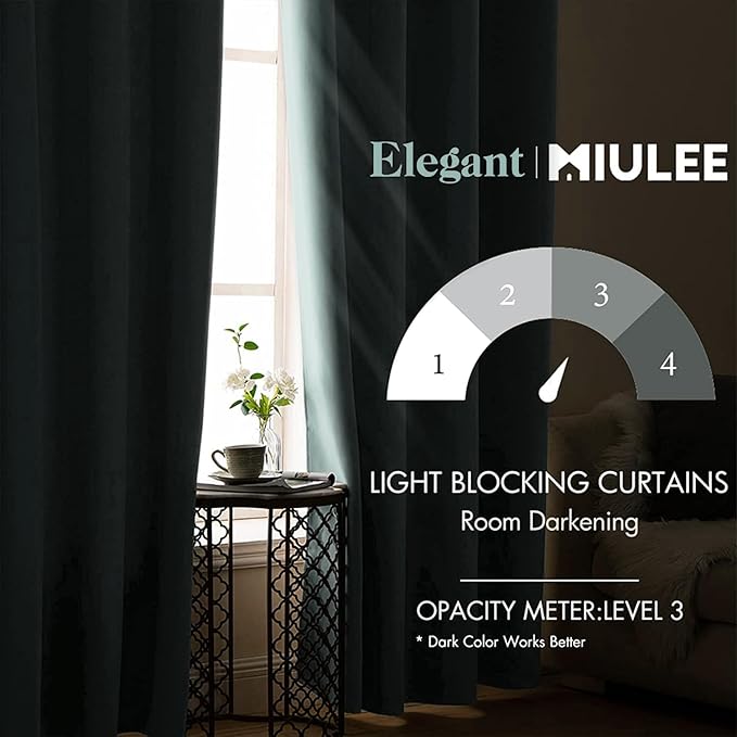 MIULEE Blackout Curtains 96 Inches Long - Image 2