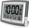 WallarGe Atomic Clock 12.5 Inch Self-Setting Digital Wall Clock