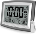 WallarGe Atomic Clock 12.5 Inch Self-Setting Digital Wall Clock