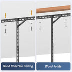4x8FT Overhead Garage Ceiling Storage Rack with 6 Hooks