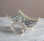 Creative Scents Schonwerk Silver Centerpiece Bowl - Coffee Table Decor - Centerpiece Table Decorations for Dining Room Living Room or Entry Table - Decorative Bowl - Best Wedding/Birthday Gift
