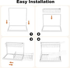 REALINN Under Sink Organizer, L-Shaped 2 Tier Pull Out Cabinet Organizer