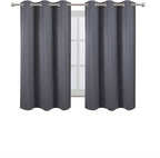 LEMOMO Blackout Curtains 40 x 63 inch/Grey Curtains Set of 2 Panels/Thermal - Image 2