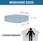 H.VERSAILTEX Velvet Stretch Couch Cushion Cover Plush Cushion Slipcover - Image 2