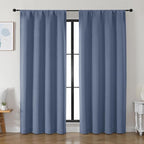 Simplebrand Ava Denim Blackout Curtains by Simplebrand