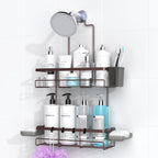 Hanging Shower Caddy Over Showerhead - Rustproof No Drill Shower Organizer