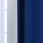 Yakamok Greyish White and Royal Blue Ombre Curtains, Light Blocking Curtains - Image 6