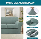 Turquoize 4 Piece Sofa Covers for 3 Cushion Couch Sofa Slipcover Soft Couch - Image 4