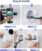 ZEXMTE in-Wall Cable Management Kit, TV Cord Hider for Wall Mounted TV, Includes Power & Low Voltage Cables Management, Wall Cable Concealer Kit with Hole Saw Drill Attachment