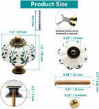12pcs Ivory Pumpkin Knobs, Leaf Pattern Cabinet Knobs