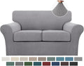 Turquoize 3 Piece Sofa Covers for 2 Cushion Couch Sofa Slipcover Soft Couch by Turquoize