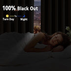 100% Blackout Shield Linen Blackout Curtains - Image 3