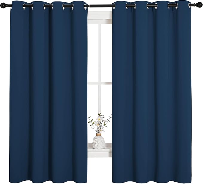 NICETOWN Bedroom Curtain Panels Blackout Draperies, Thermal Insulated Solid - Image 2