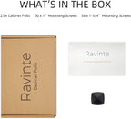 Ravinte Single Hole Square Kitchen Cabinet Knobs,Matte Black,25 Pack
